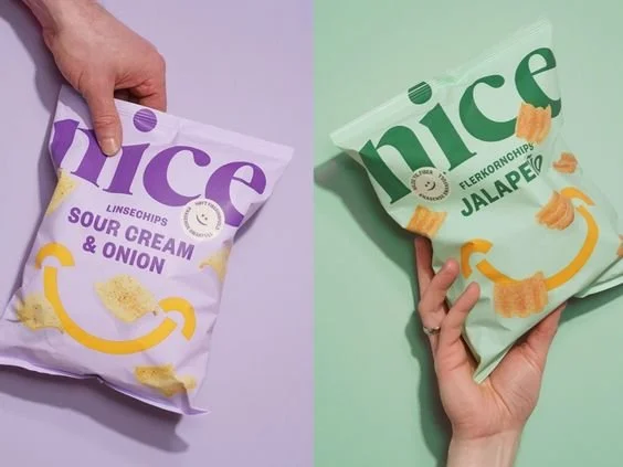 NICE chips brand packaging